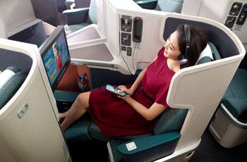 Die neue Business Class von Cathay Pacific in der 777-300