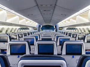 Sitzreihen im Flugzeug